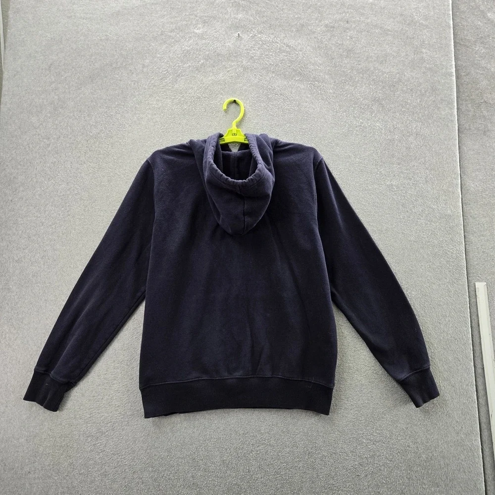 The North Face Men Hoodie M Navy Edge To Edge‎ Fleece Logo Pullover